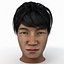 アジア人男性の頭