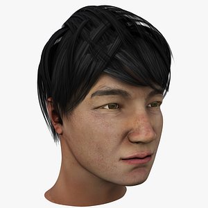 Asian Man Head
