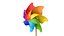 pinwheel windmill toy 3D model