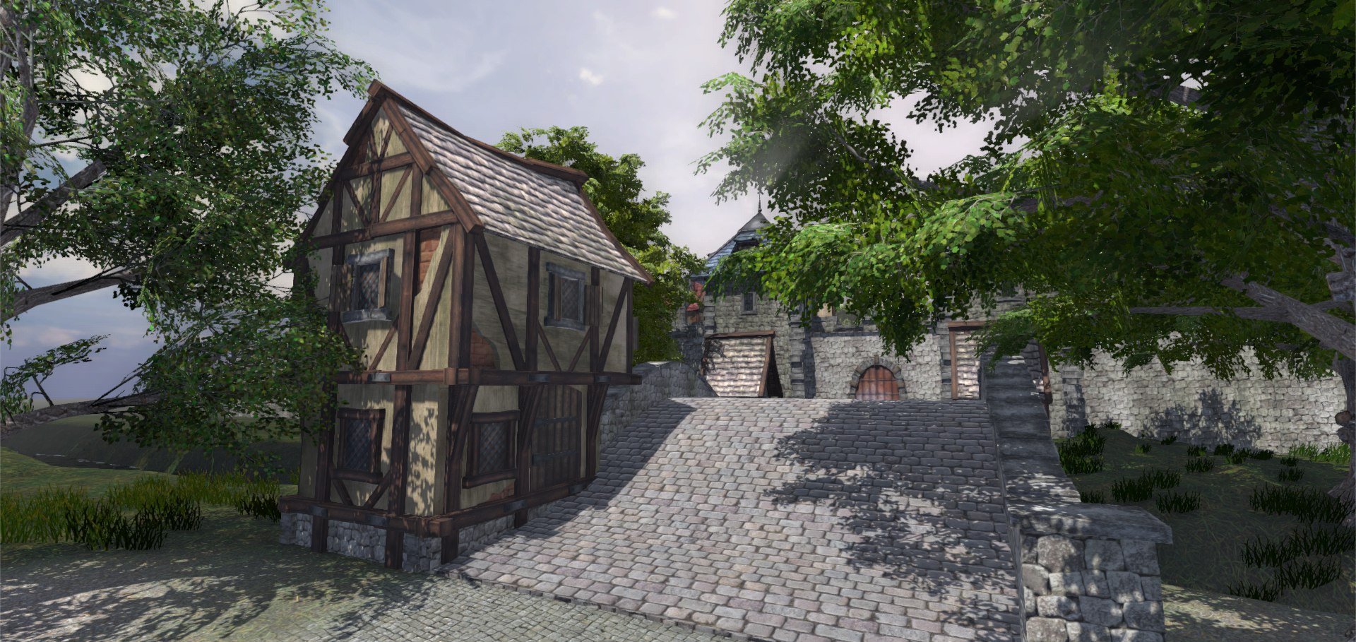 3d Medieval City Houses Model