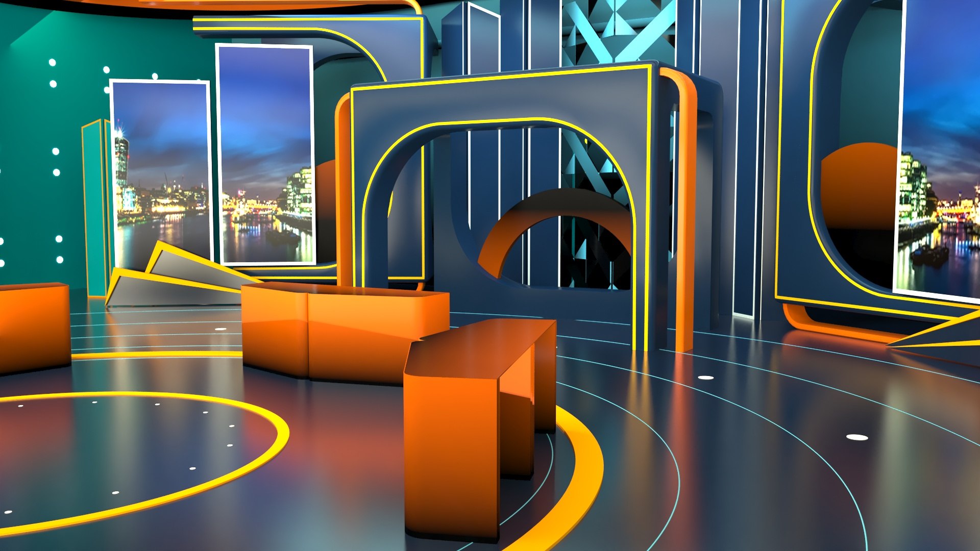 Tv Studio Design 3D Model - TurboSquid 1782906