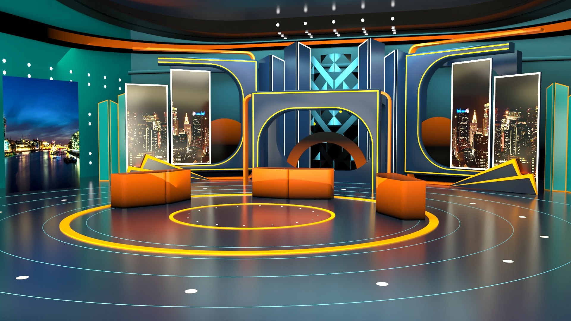Tv Studio Design 3D Model - TurboSquid 1782906