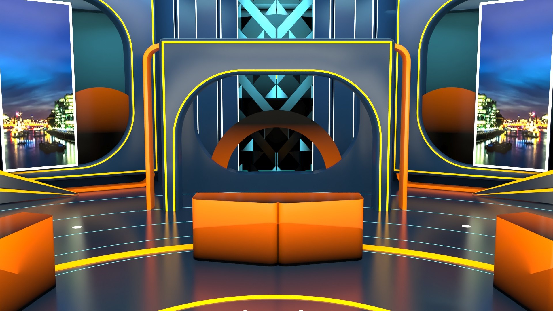 Tv Studio Design 3D Model - TurboSquid 1782906