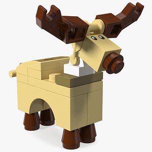 Lego Reindeer Minifigure 3D model