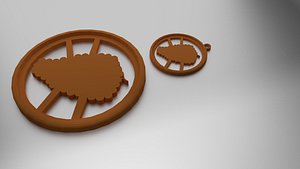 3D coaster pendant model