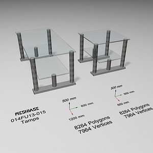 3d model glass table -