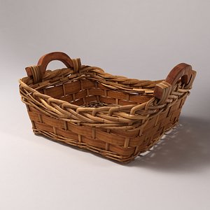 rectangular vine basket 3D model