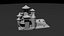 低聚城堡低聚3D模型