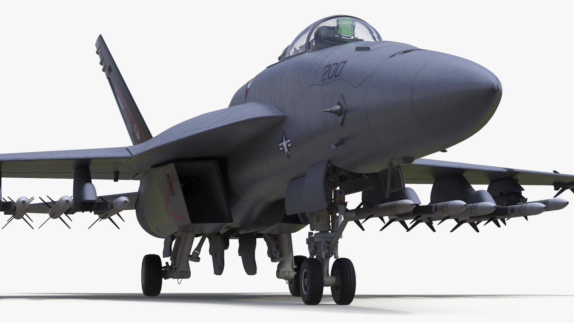 Fighter FA 18E Tophatters 3D model preview