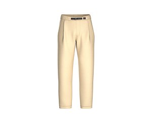 3D Men Relaxed Fit Trousers hollywood waist with pleats technical belt detailing