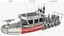 3D Coast Guard Defender Class Boat Red Rigged for Maya
