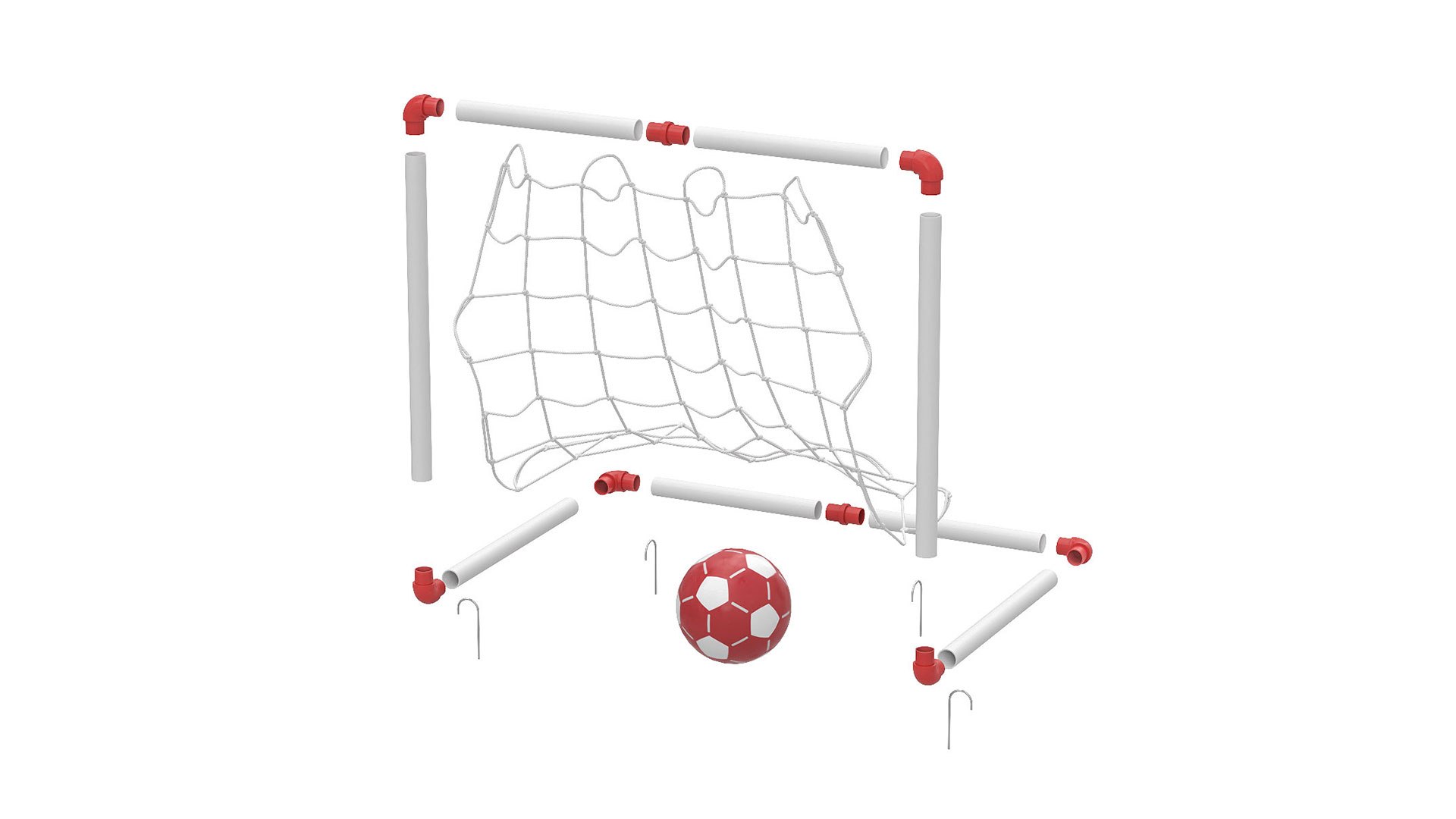 3D Mini Soccer goal set model TurboSquid 2085464