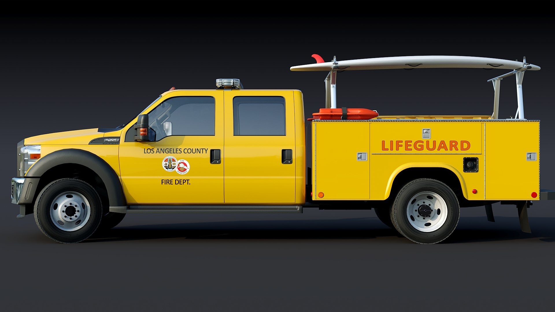 Ford F550 Utility Lifeguard Truck 3D model - TurboSquid 2170987