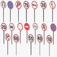 Road Sign Poles Collection 2