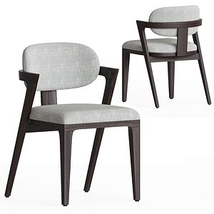 adam court upholstered dining chair 3D model