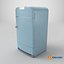 Retro Kitchen Refrigerator Unit Blue 3D model