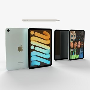 Apple iPad mini 2024 Blue with pencil
