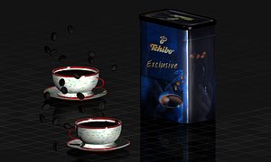 life coffee beans cup 3d model