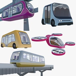 3D Futuristic vehicles big collection II
