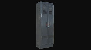 Sci-Fi Locker Low-Poly 3D model