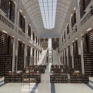 3D model Grand European Library