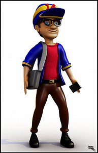 3d teen teenager cartoon