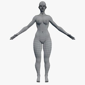 Woman Character Base Mesh Rigged