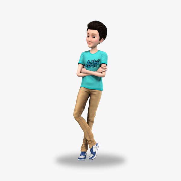 3D Cartoon Young Boy