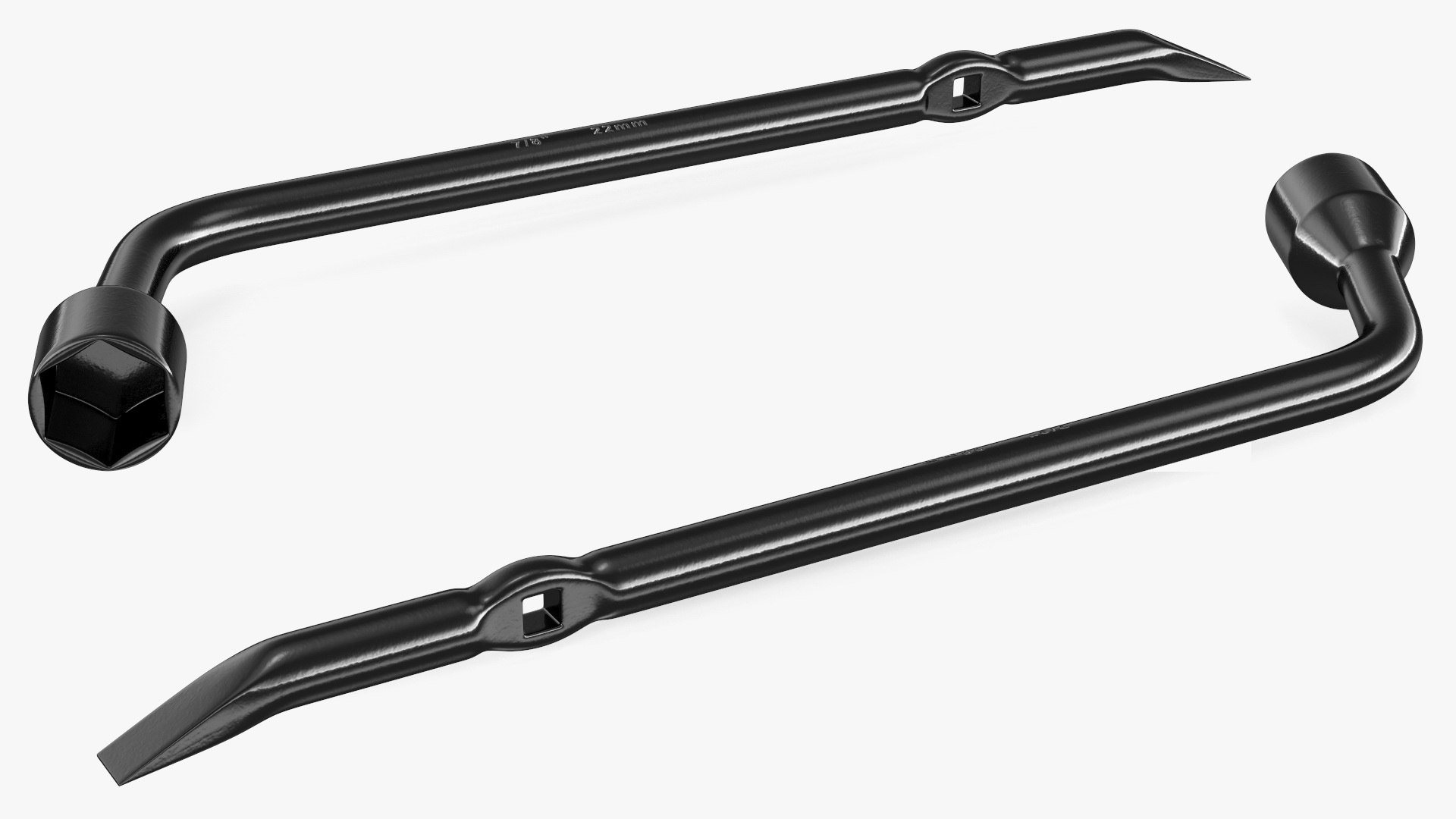 Tire Lug Nut Wrench Black 3D model preview