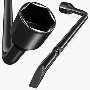 Tire Lug Nut Wrench Black