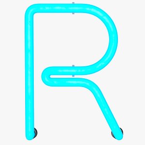 Neon Letter R