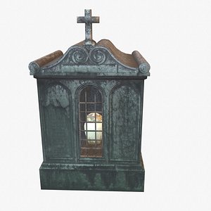 Mausoleum with a pot 3D model