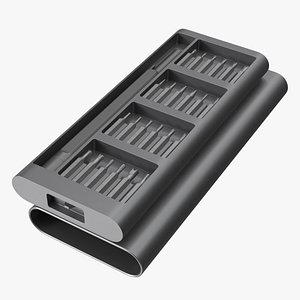 Slotted Precision Screwdriver Set Closed 3D model