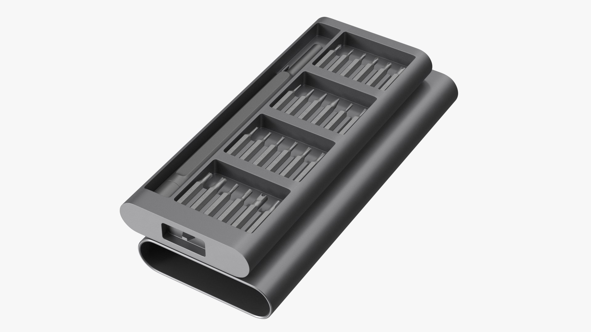 Slotted Precision Screwdriver Set Closed 3D model preview