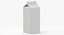 Milk Carton Type 01 XL Blank Blue Green and Red Label 3D