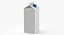 Milk Carton Type 01 XL Blank Blue Green and Red Label 3D