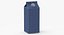 Milk Carton Type 01 XL Blank Blue Green and Red Label 3D