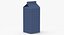 Milk Carton Type 01 XL Blank Blue Green and Red Label 3D
