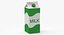 Milk Carton Type 01 XL Blank Blue Green and Red Label 3D