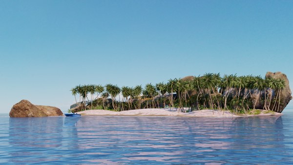 Beach Island With realistic textures 3D model 3D 모델 - TurboSquid 2073860