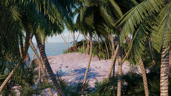 Beach Island With realistic textures 3D model 3D 모델 - TurboSquid 2073860