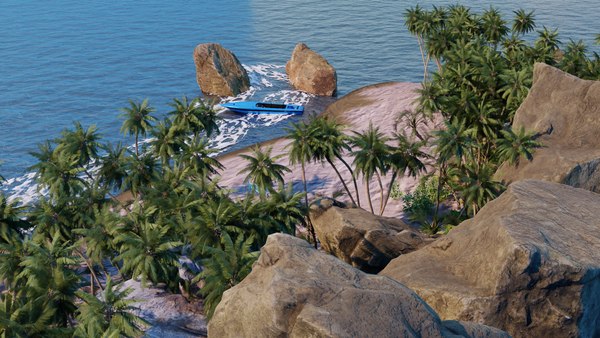 Beach Island With realistic textures 3D model 3D 모델 - TurboSquid 2073860