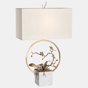 John Richard Antique Brass Orchid Table Lamp