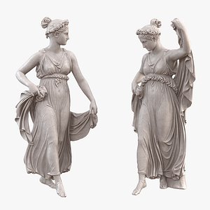 3D Dancing Girls Statue