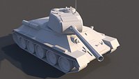 Tank T-34-85. Low Poly model.