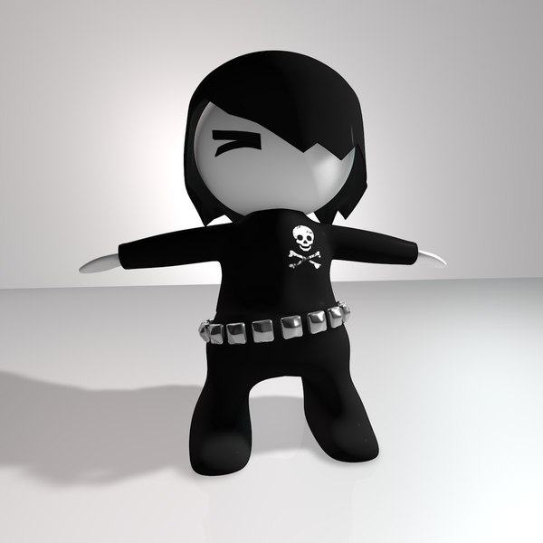 Caráter emo 1 Modelo 3D - TurboSquid 655451