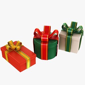 Gift Boxes Cartoon 3D model