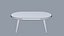 Capsule Coffee Table White Marble wooden table Low Poly PBR 4K Textures