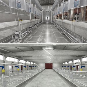 Cow Farm Barn and Milking Parlor Collection 1
