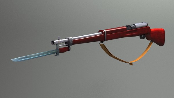 有坂三八式 日本軍 第二次世界大戦 ライフル銃 武器3Dモデル